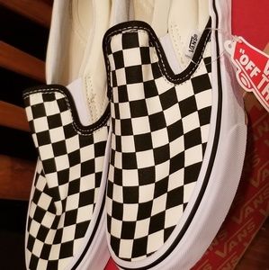 Black & white checker Vans
